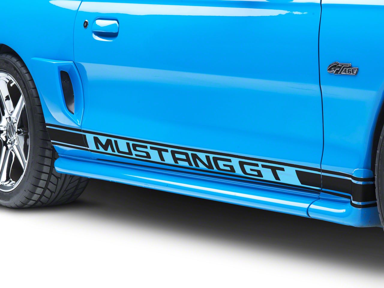 Black Rocker Stripes w/ Mustang GT Lettering (94-04 All)