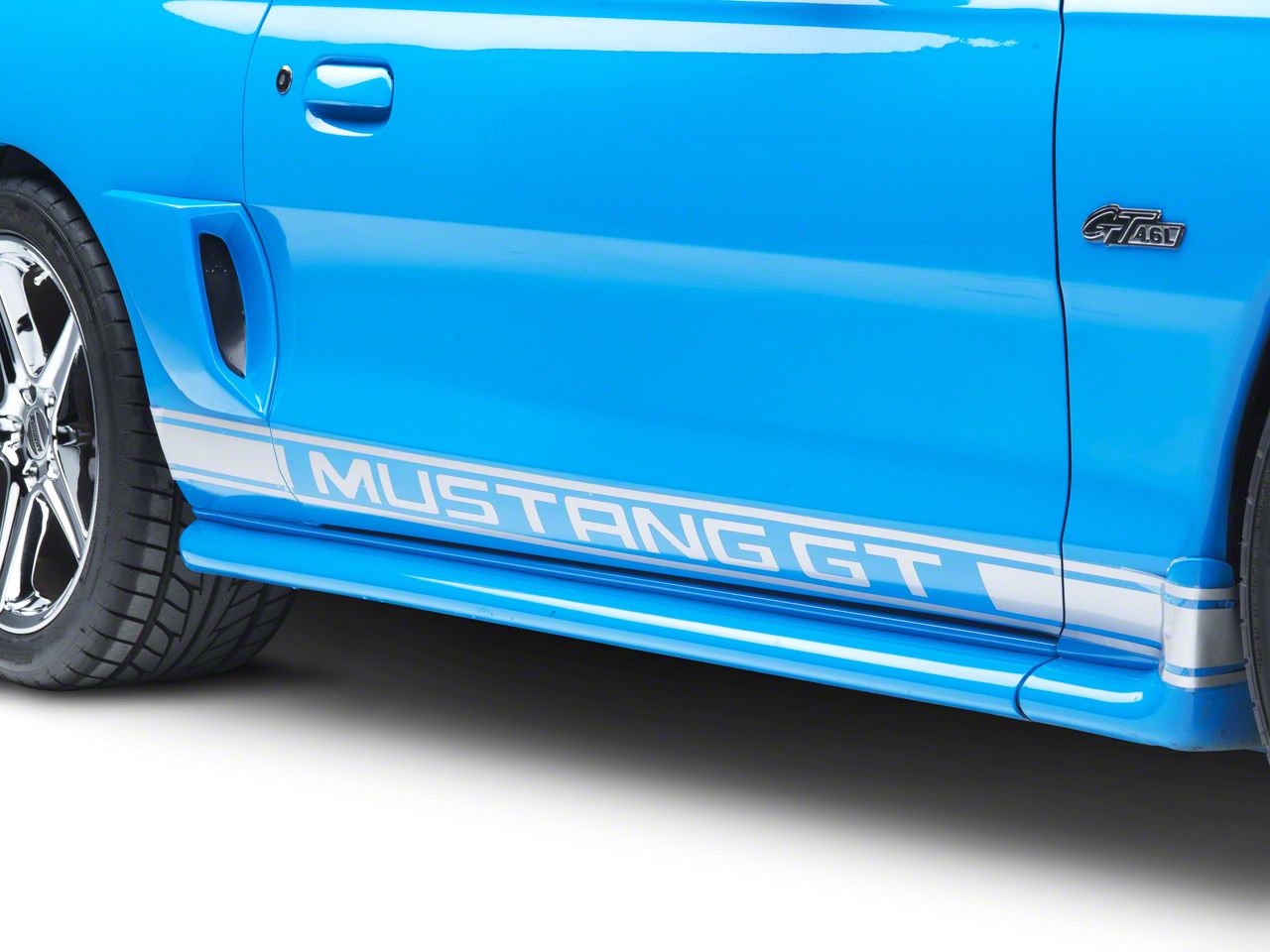 Silver Rocker Stripes w/ Mustang GT Lettering (94-04 All)