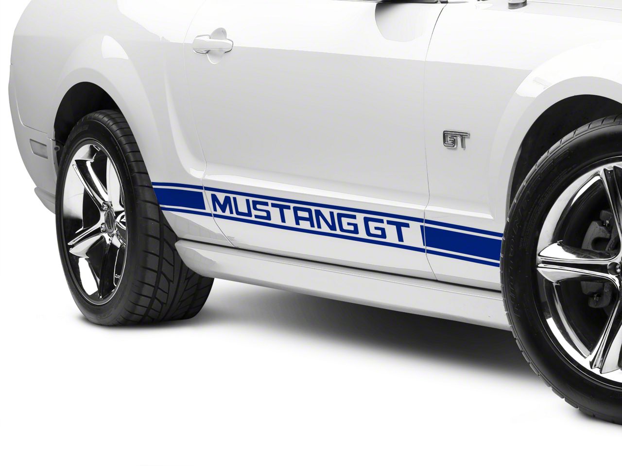 Blue Rocker Stripes w/ Mustang GT Lettering (05-14 All)