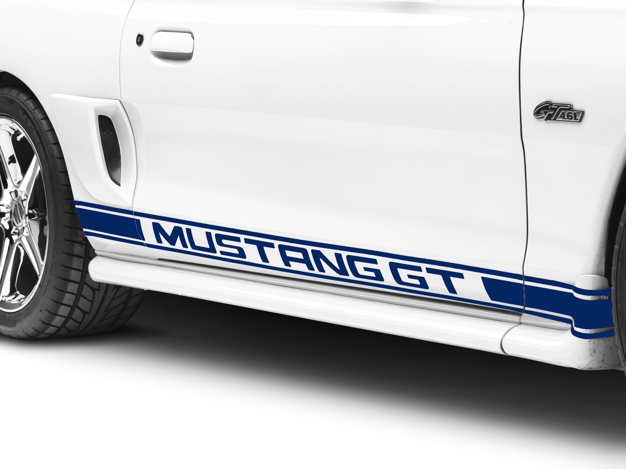 Blue Rocker Stripes w/ Mustang GT Lettering (94-04 All)