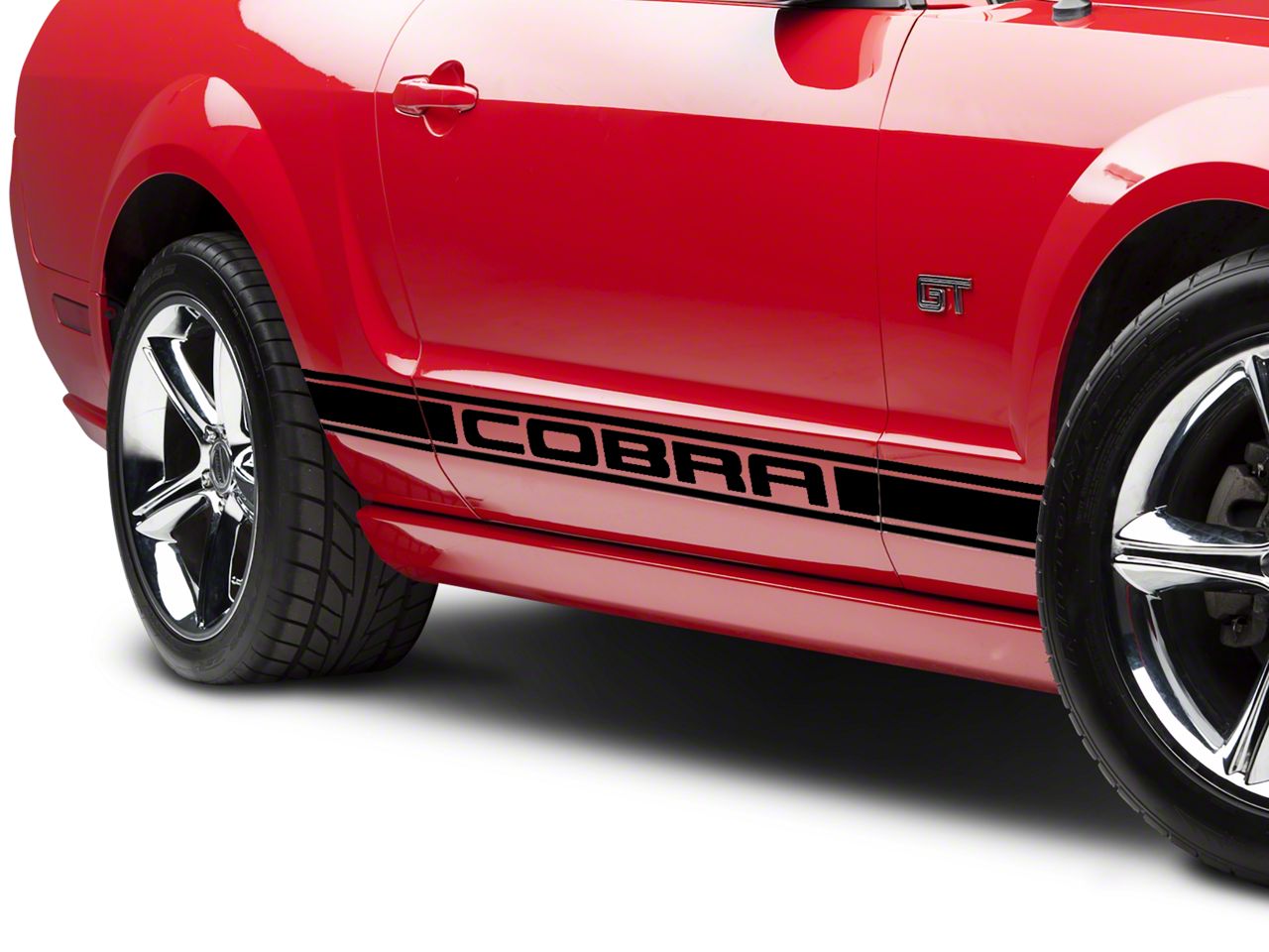 Black Rocker Stripes w/ Cobra Lettering (05-14 All)