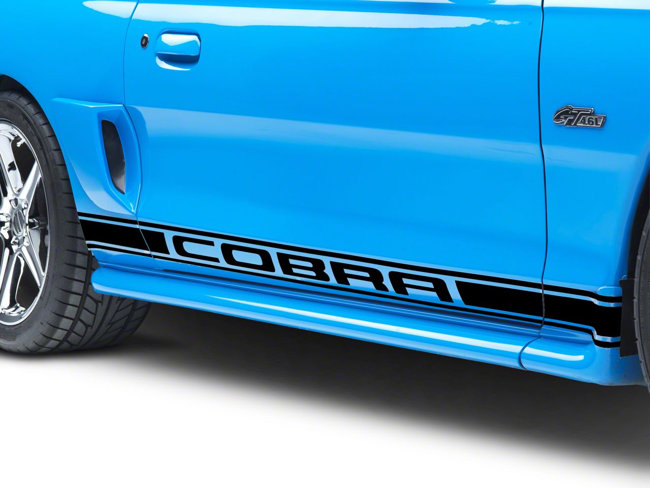 Black Rocker Stripes w/ Cobra Lettering (94-04 All)