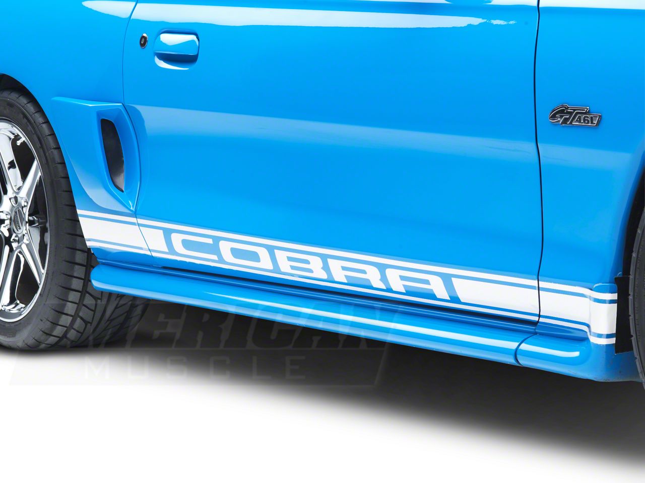 White Rocker Stripes w/ Cobra Lettering (79-14 All)