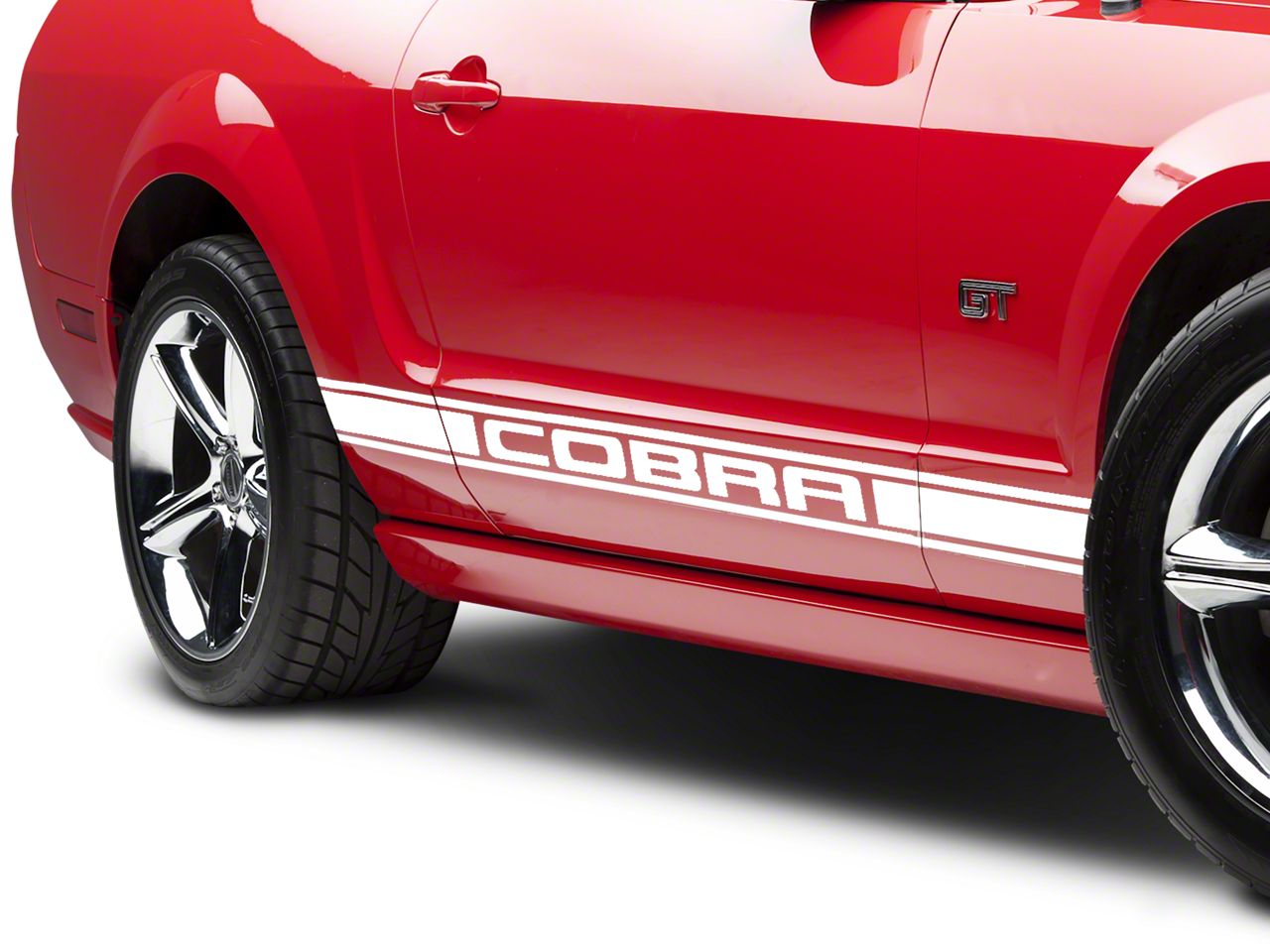 White Rocker Stripes w/ Cobra Lettering (05-14 All)