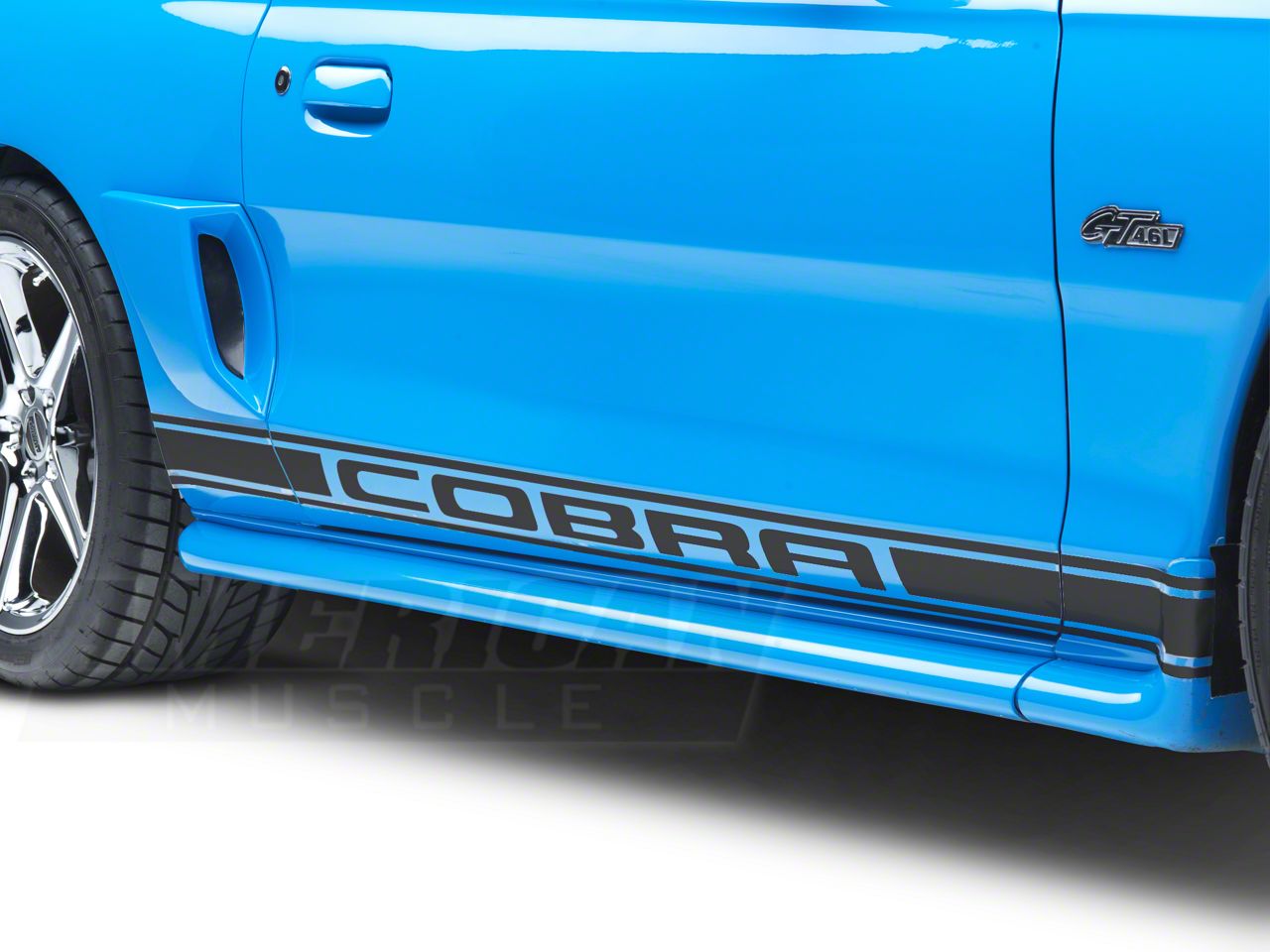 Matte Black Rocker Stripes w/ Cobra Lettering (79-14 All)