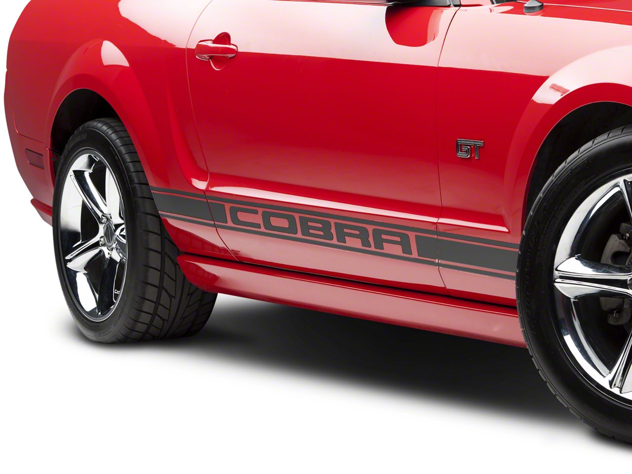Matte Black Rocker Stripes w/ Cobra Lettering (05-14 All)