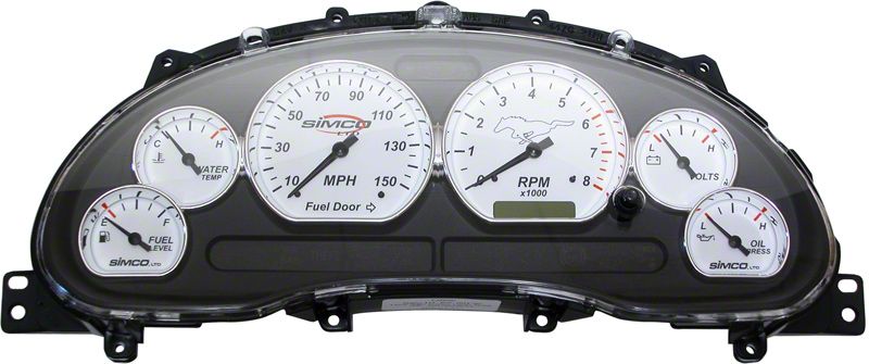 Simco Limited Edition Series Mustang Gauge Cluster - Silver (99-04 GT)