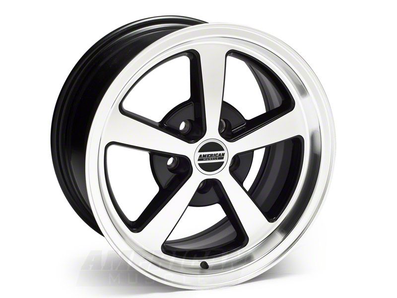 Black Machined Deep Dish Mach 1 Wheel - 17x9 (94-04 All)