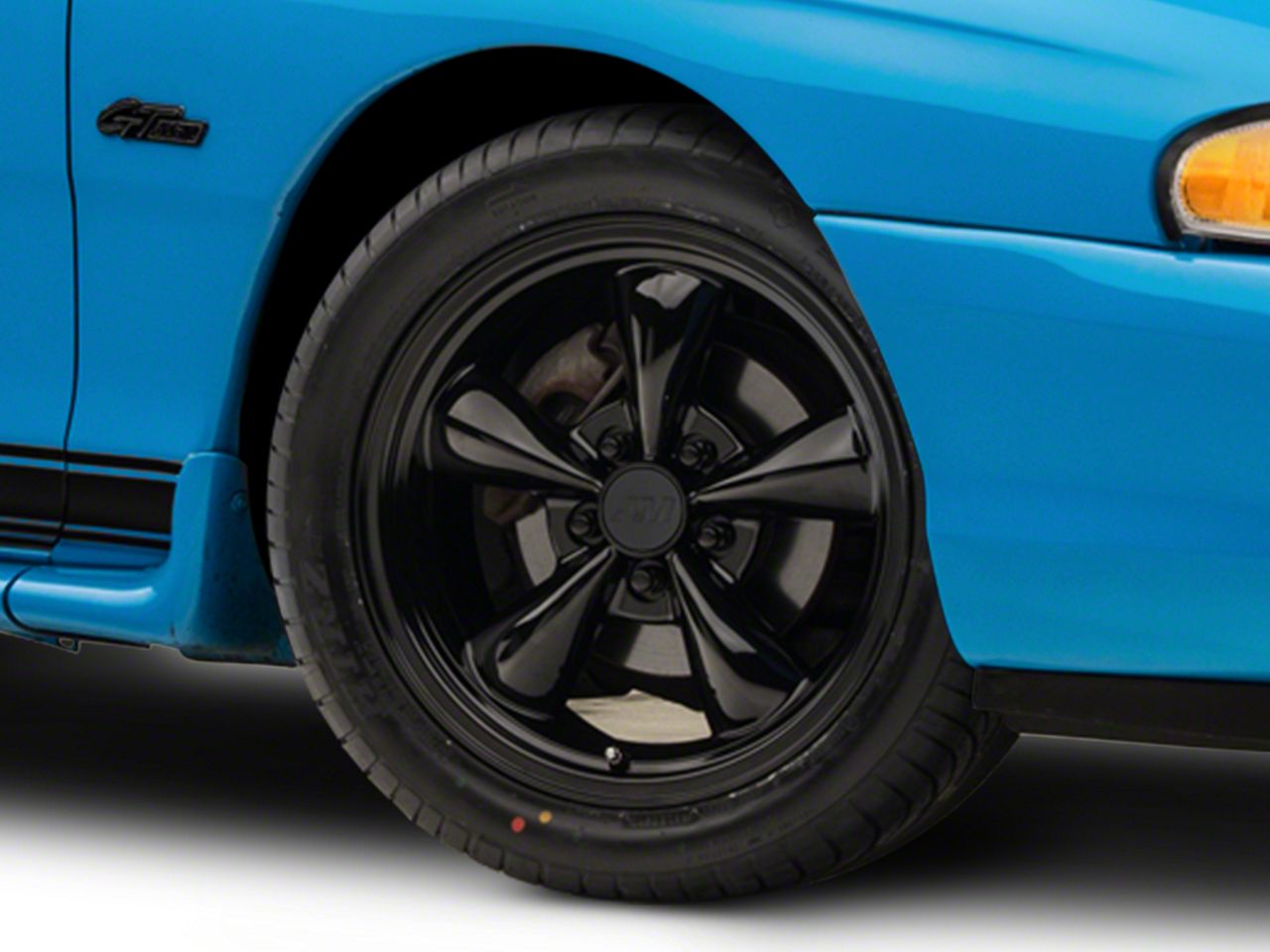 Solid Black Bullitt Wheel - 17x8 (94-04 All)