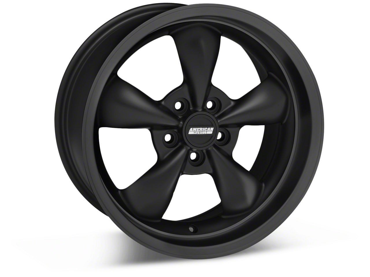 Solid Matte Black Bullitt Deep Dish Wheel 18x9 (05-14 GT, V6)