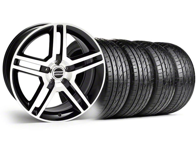 Black Machined GT500 Wheel & Sumitomo Tire Kit - 19x8.5 (10-12)