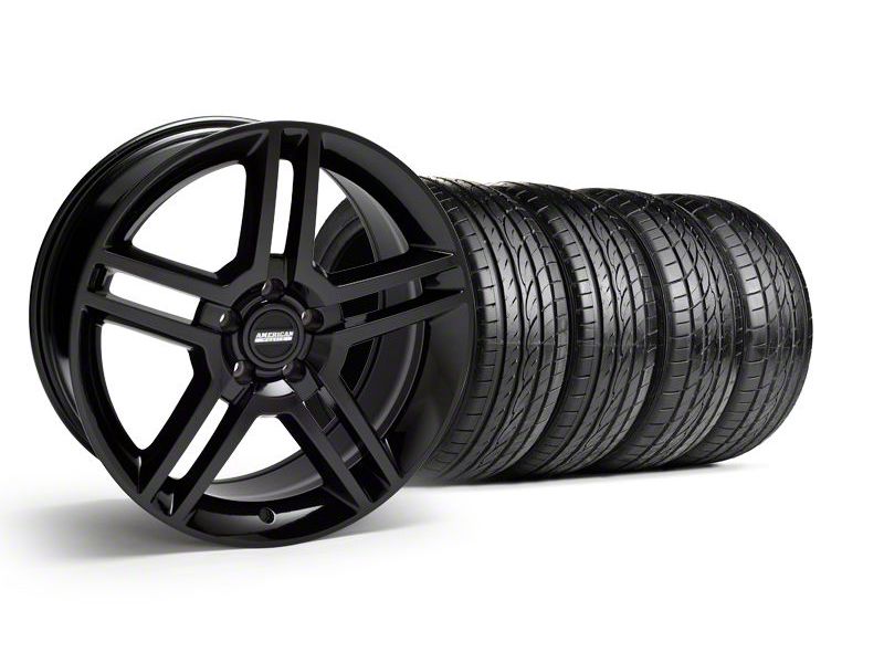 Staggered Black GT500 Wheel & Sumitomo Tire Kit - 19x8.5/10 (10-12)
