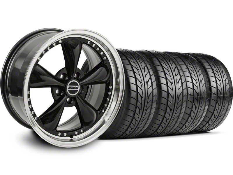 Black Bullitt Motorsport Wheel & NITTO Tire Kit - 18x9 (05-13)