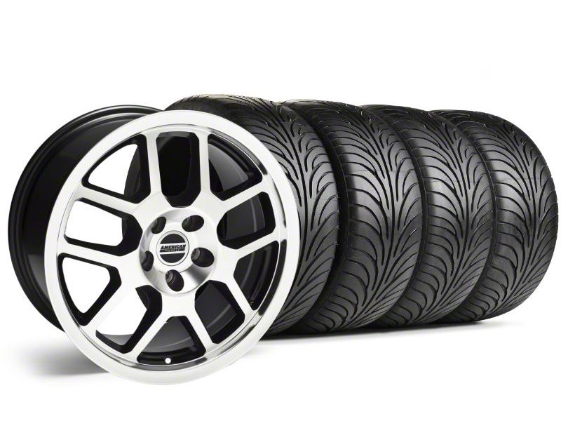 Black Machined 2007 Style GT500 Wheel & Sumitomo Tire Kit - 18x9.5 (05-13)