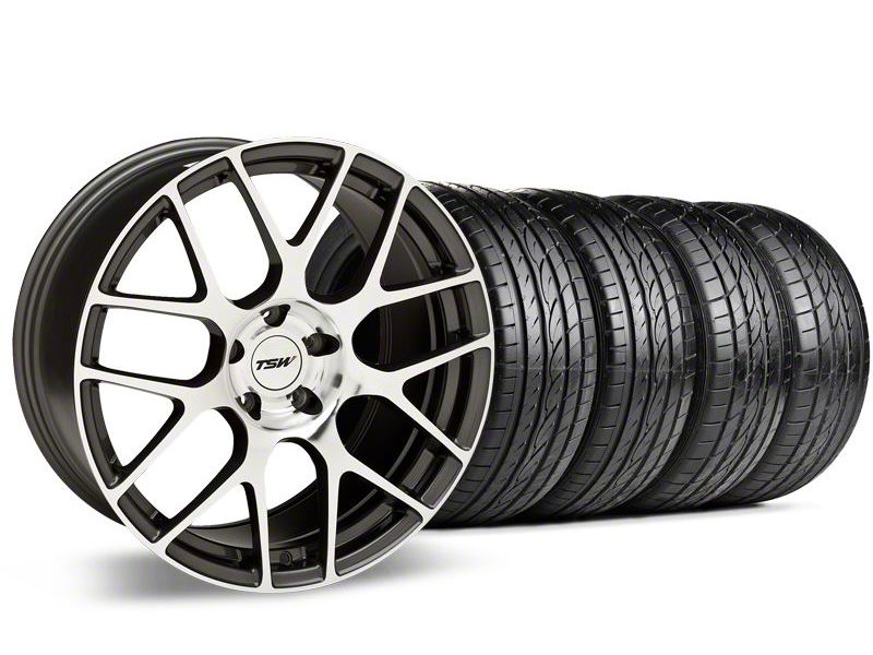 Staggered Gunmetal TSW Nurburgring Wheel & Sumitomo Tire Kit - 20x8.5/10 (05-13 GT, V6)