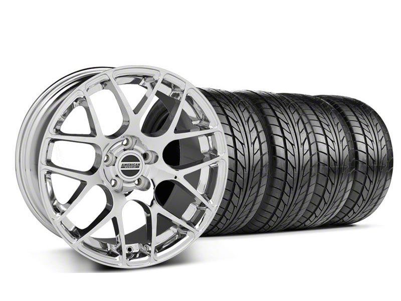 Chrome AMR Wheel & Nitto Tire Kit - 18x8 (99-04 All)