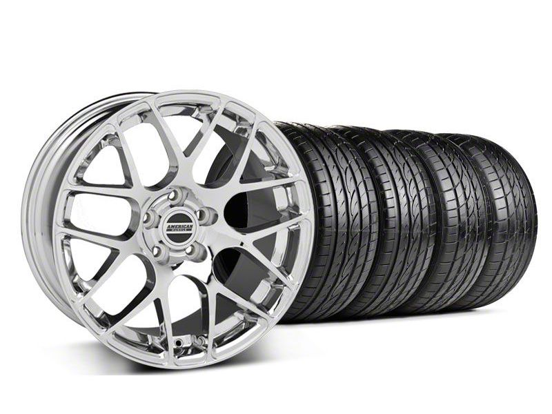 Chrome AMR Wheel & Sumitomo Tire Kit - 19x8.5 (99-04 All)