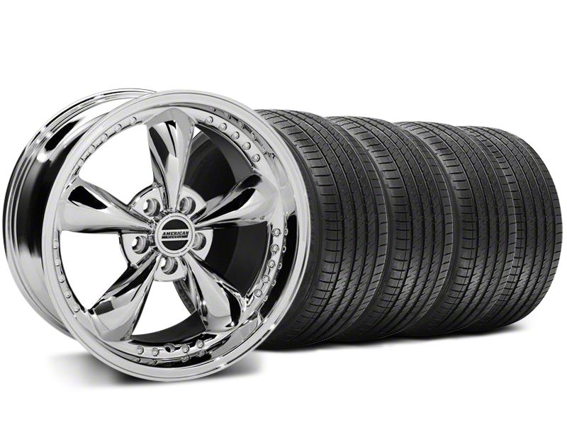 Staggered Chrome Bullitt Motorsport Wheel & Sumitomo Tire Kit - 18x9/10 (05-14 All)