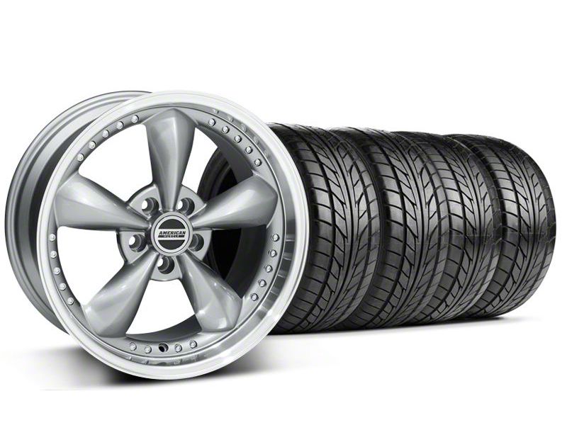 Staggered Anthracite Bullitt Motorsport Wheel & NITTO Tire Kit - 18x9/10 (99-04 All)