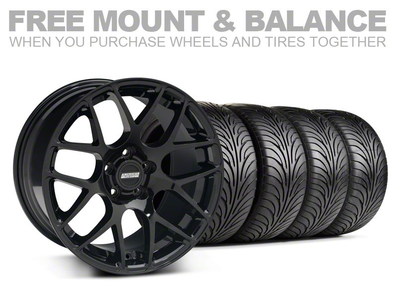 Black AMR Wheel & Sumitomo Tire Kit - 18x9 (99-04 All)