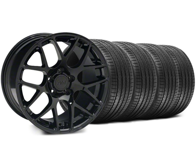 Staggered Black AMR Wheel & Sumitomo Tire Kit - 18x9/10 (05-14 All)