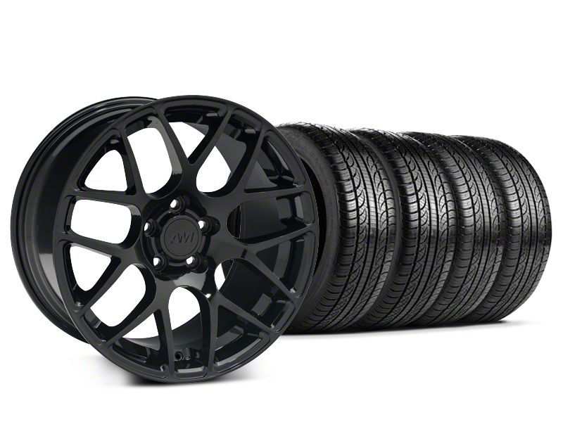Black AMR Wheel & Pirelli Tire Kit - 18x8 (05-14 All)