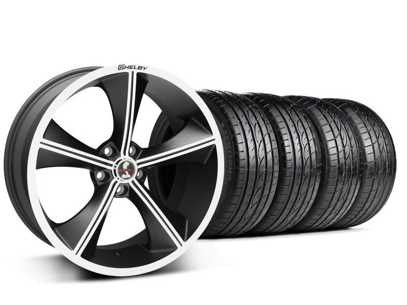 Staggered Matte Black Shelby CS70 Wheel & Sumitomo Tire Kit - 20x9/10 (05-14 All)