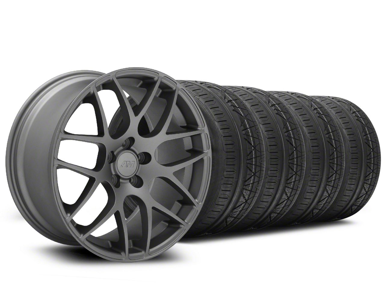 Charcoal AMR Wheel & NITTO Invo Tire Kit - 19x8.5 (05-14 All)