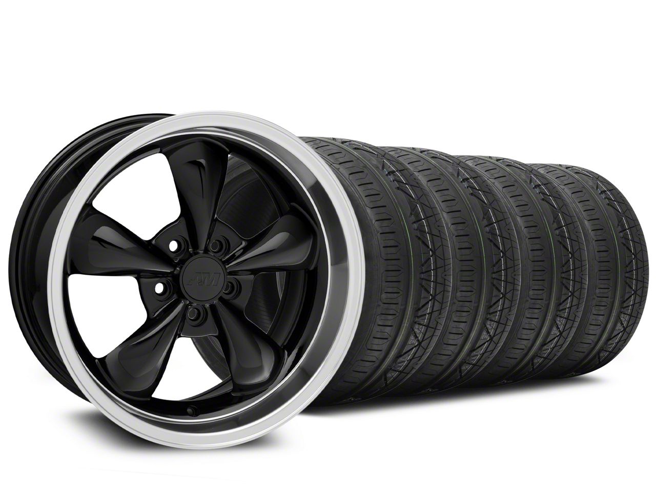 Black Bullitt Wheel & NITTO Invo Tire Kit - 19x8.5 (05-14 All)