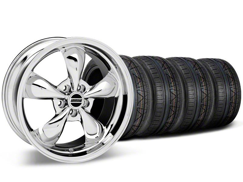 Staggered Chrome Bullitt Wheel & NITTO Invo Tire Kit - 19x8.5/10 (05-14 All)