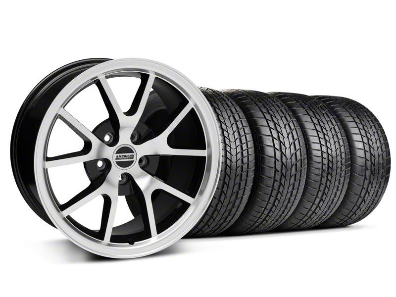 Black Machined FR500 Wheel & Sumitomo Tire Kit - 17x9 (99-04 All)
