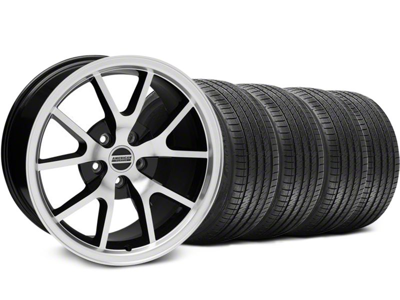 Black Machined FR500 Wheel & Sumitomo Tire Kit - 17x9 (94-98 All)
