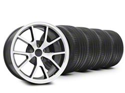 FR500 Style Black Machined Wheel & Sumitomo Tire Kit - 18x9 (05-14 All)