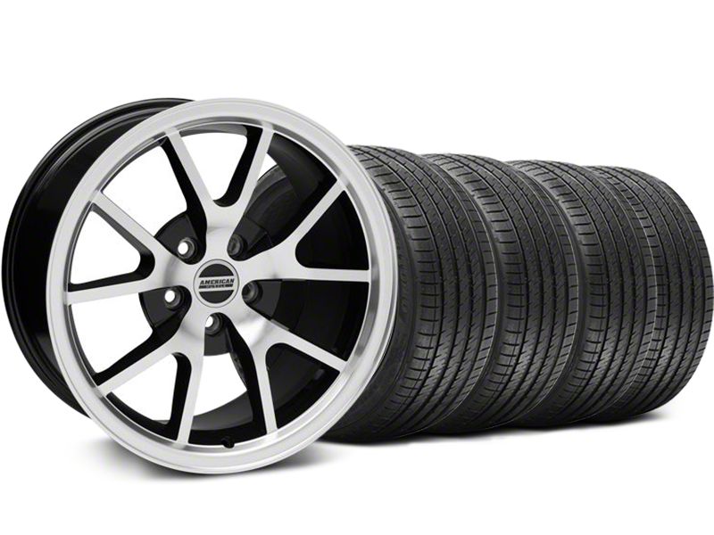 Staggered Black Machined FR500 Wheel & Sumitomo Tire Kit - 18x9/10 (94-98 All)