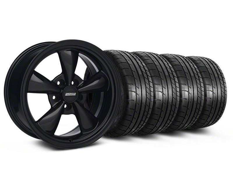Solid Black Bullitt Wheel & Mickey Thompson Tire Kit 17x8 (05-10 GT; 05-14 V6)