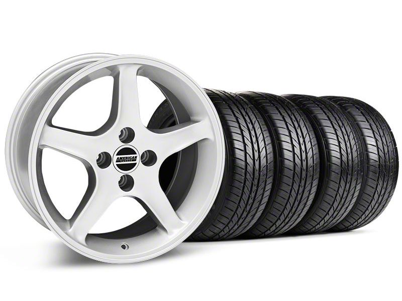 Silver 1995 Style Cobra R Wheel & Sumitomo All Season Tire Kit - 17x8 (87-93; Excludes 93 Cobra)