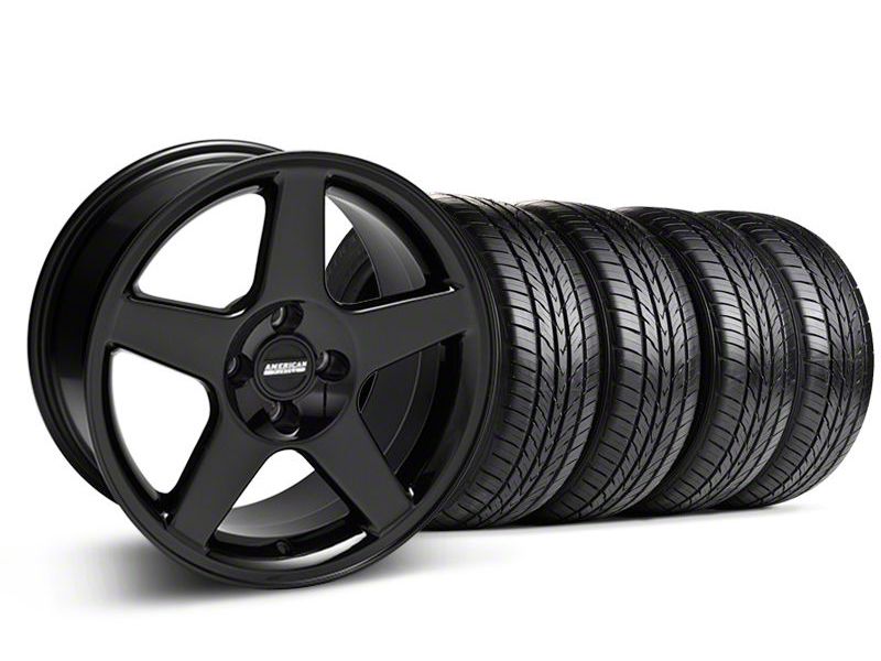 Black 2003 Style Cobra Wheel & Sumitomo All Season Tire Kit- 17x9 (87-93; Excludes 93 Cobra)