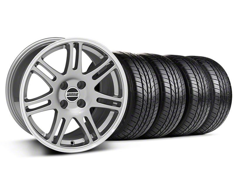 Anthracite 10th Anniversary Cobra Style Wheel & Sumitomo All Season Tire Kit- 17x9 (87-93; Excludes 93 Cobra)