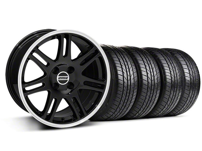Black 10th Anniversary Cobra Style Wheel & Sumitomo All Season Tire Kit- 17x9 (87-93; Excludes 93 Cobra)