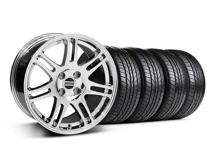Chrome 10th Anniversary Cobra Style Wheel & Sumitomo All Season Tire Kit- 17x9 (87-93; Excludes 93 Cobra)