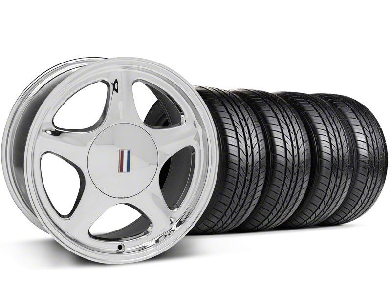 Chrome Pony Style Wheel & Sumitomo All Season Tire Kit- 17x9 (87-93; Excludes 93 Cobra)