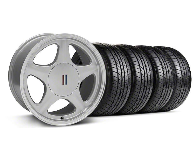 Silver w/Machined Lip Pony Style Wheel & Sumitomo All Season Tire Kit- 17x9 (87-93; Excludes 93 Cobra)