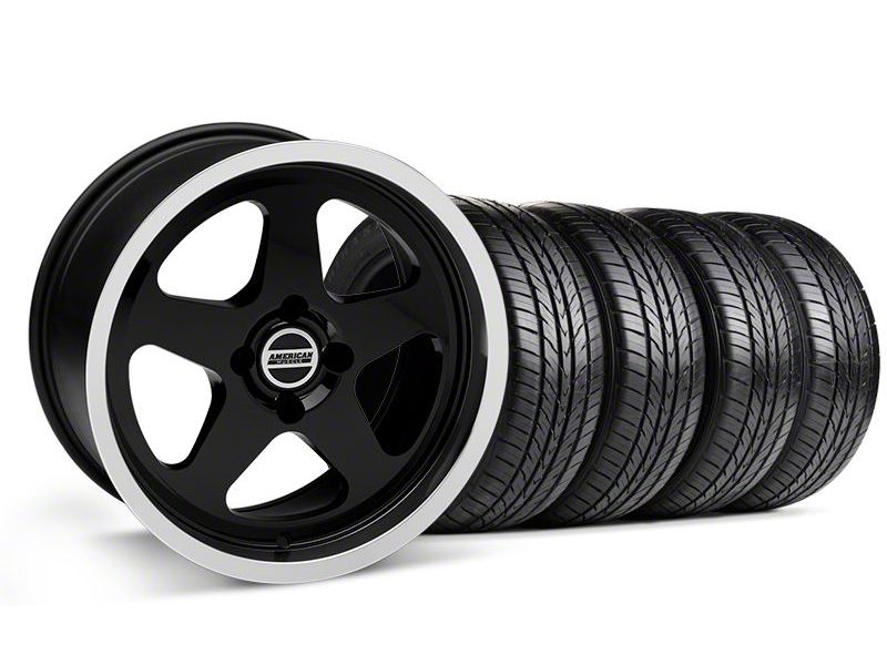 Black SC Style Wheel & Sumitomo All Season Tire Kit- 17x9 (87-93; Excludes 93 Cobra)