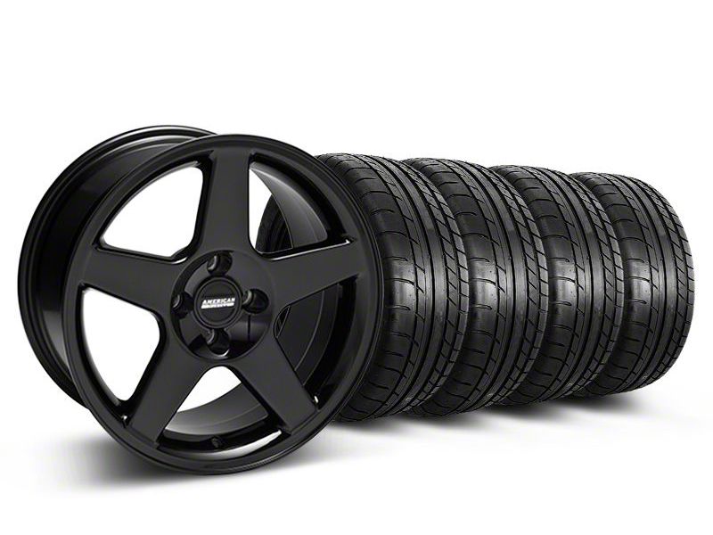 Black 2003 Style Cobra Wheel & Mickey Thompson Tire- 17x9 (87-93; Excludes 93 Cobra)