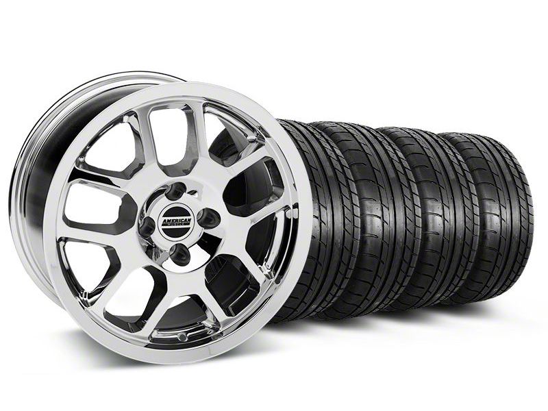 Chrome 2007 Style GT500 Wheel & Mickey Thompson Tire Kit- 17x9 (87-93; Excludes 93 Cobra)