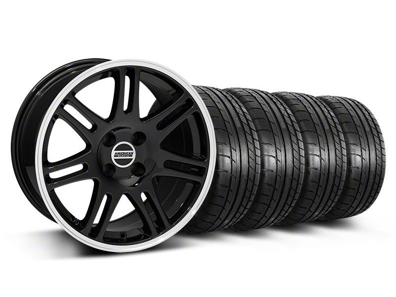 Black 10th Anniversary Cobra Style Wheel & Mickey Thompson Tire Kit- 17x9 (87-93; Excludes 93 Cobra)