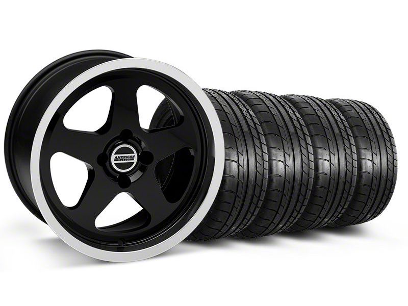 Black SC Style Wheel & Mickey Thompson Tire Kit- 17x9 (87-93; Excludes 93 Cobra)