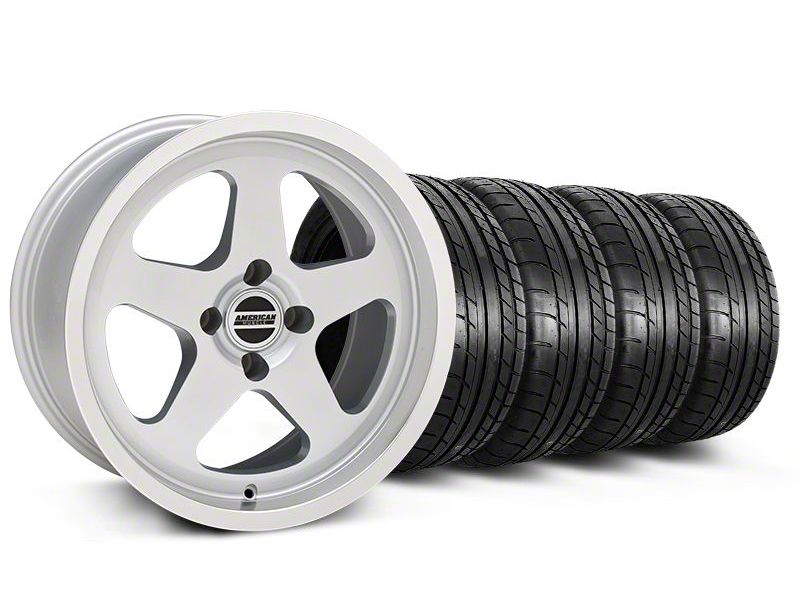 Silver SC Style Wheel & Mickey Thompson Tire Kit- 17x9 (87-93; Excludes 93 Cobra)