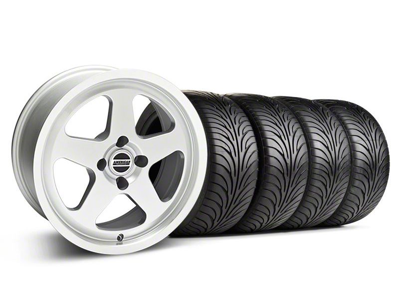 Staggered Silver SC Style Wheel & Sumitomo Tire Kit - 17x8/10 (87-93; Excludes 93 Cobra)