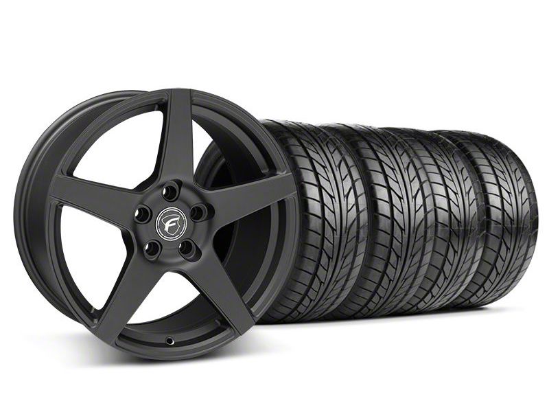 Matte Black Forgestar CF5 Monoblock Wheel & NITTO Tire Kit - 18x9 (05-14 All)